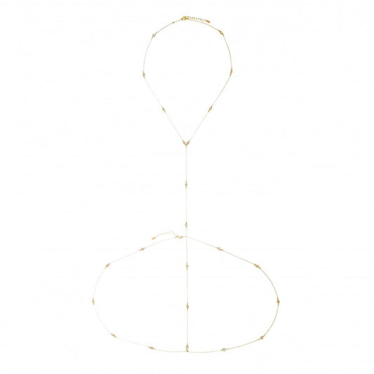 Body Chain Piuka Sienna Zircônias Folheado a Ouro 18k