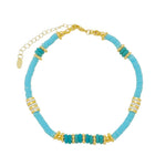 Tornozeleira Piuka Duda Fimos Azul