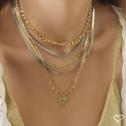 Choker 2 Voltas Malha Metal Folheada a Ouro 18k e Folheada em Ródio Branco Vitto