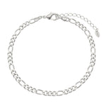 Tornozeleira Piuka Teni Elos Folheada em Ródio Branco