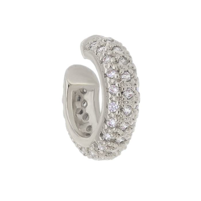 Piercing de Encaixe Piuka Ayleen Argola Zircônia Cristal Folheado em Ródio Branco