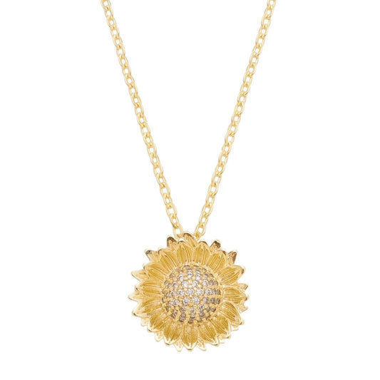Colar Piuka Sunshine Girassol Zircônias Folheado a Ouro 18k
