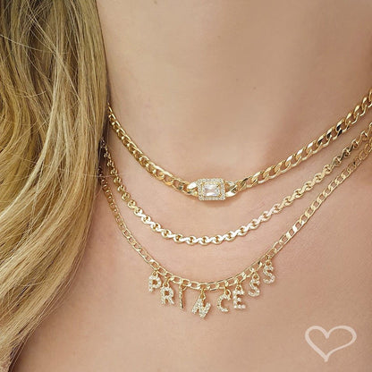 Choker Elos Grumet Zircônias Folheada a Ouro 18k Letizia