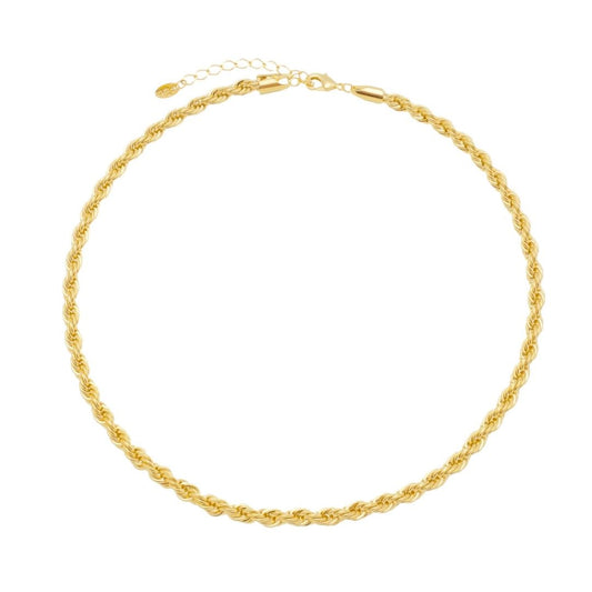 Colar Curto Piuka Priscila Cordão Baiano Folheado a Ouro 18k