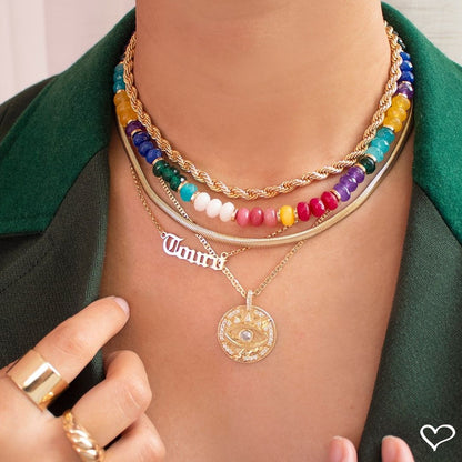Colar Curto Piuka Priscila Cordão Baiano Folheado a Ouro 18k