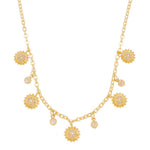 Colar Piuka Jardim de Girassóis Zircônias Folheado a Ouro 18k