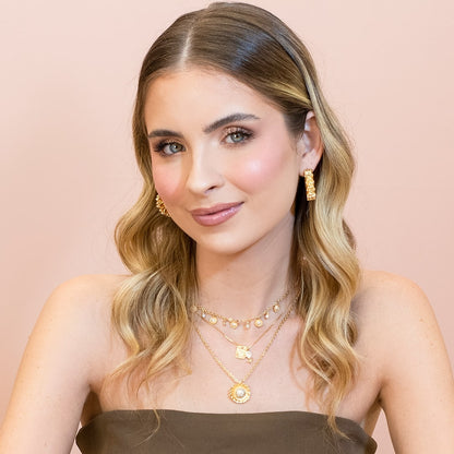 Colar Piuka Jardim de Girassóis Zircônias Folheado a Ouro 18k