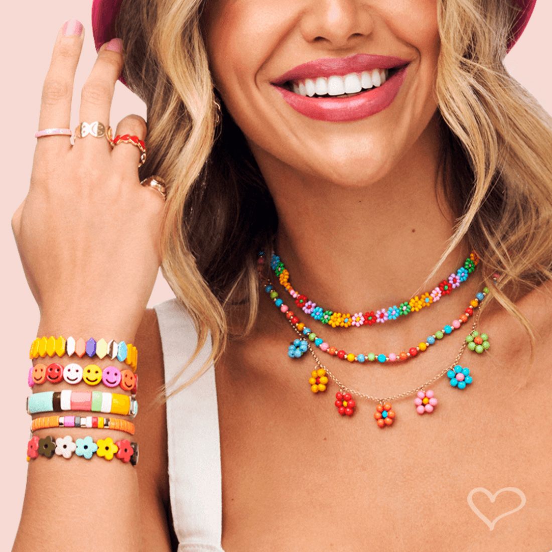 Anel Anny Coração Resina Vermelho Folheado a Ouro 18k Piuka