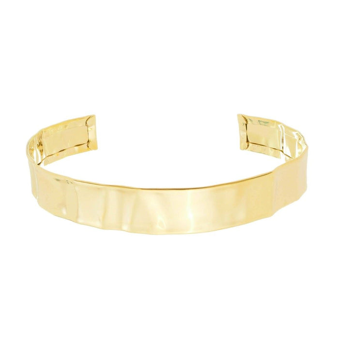 Choker Metal Amassado Folheada a Ouro 18k  Kristy