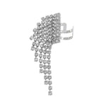 Piercing Piuka Niara Franja Strass Folheado em Ródio Branco