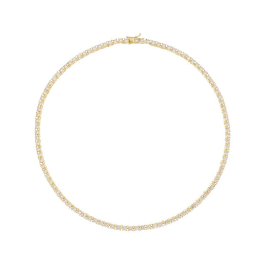 Colar Feminino Riviera Megan 45 cm Zircônias Folheada a Ouro 18k