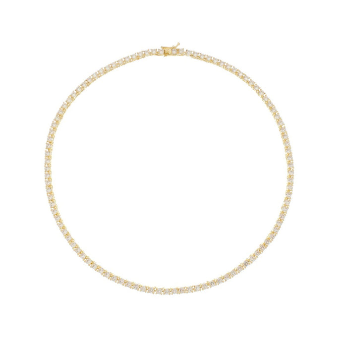 Colar Feminino Riviera Megan 45 cm Zircônias Folheada a Ouro 18k