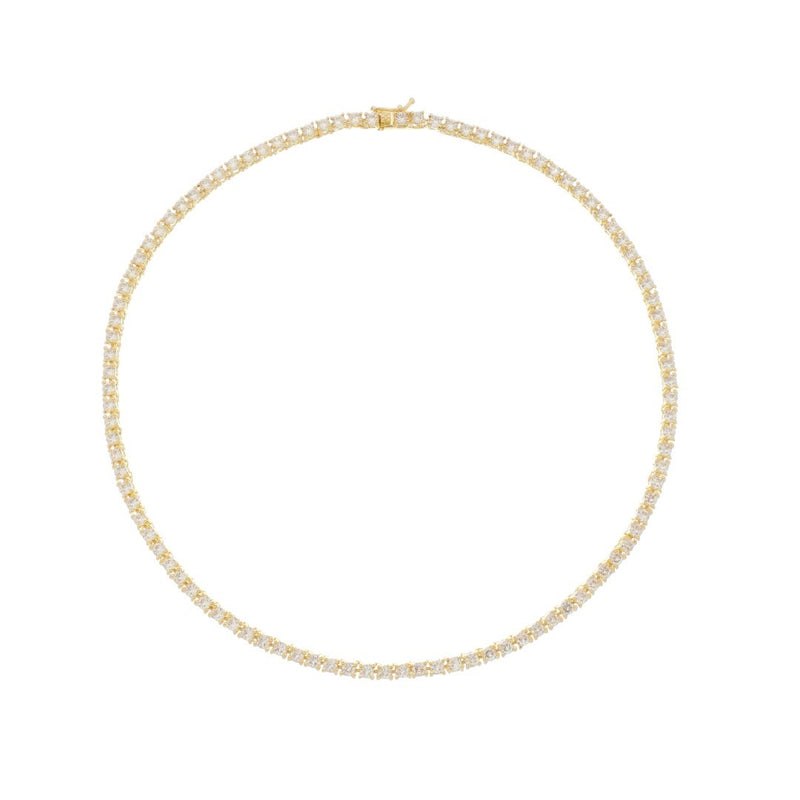 Colar Feminino Riviera Megan 45 cm Zircônias Folheada a Ouro 18k