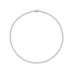 Colar Feminino Riviera Megan 45 cm Zircônias Folheado em Ródio Branco