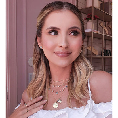 Colar Feminino Amie Zircônias Oval Acqua Folheado a Ouro 18k