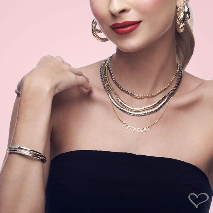 Colar Feminino Taylor Fearless Folheado a Ouro 18k