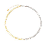 Choker Elos Groumet Folheada a Ouro 18k e Folheada em Ródio Branco Frida