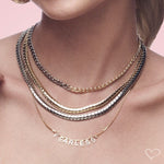 Choker Elos Groumet Folheada a Ouro 18k e Folheada em Ródio Branco Frida