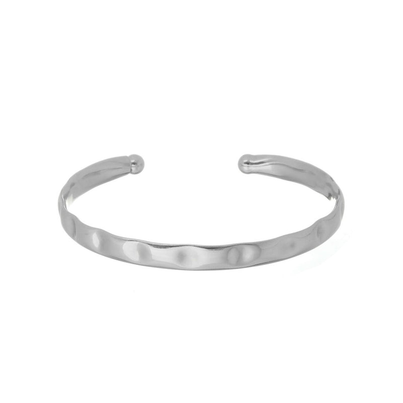 Bracelete Feminino Folheado em Ródio Branco Trabalhado Elise
