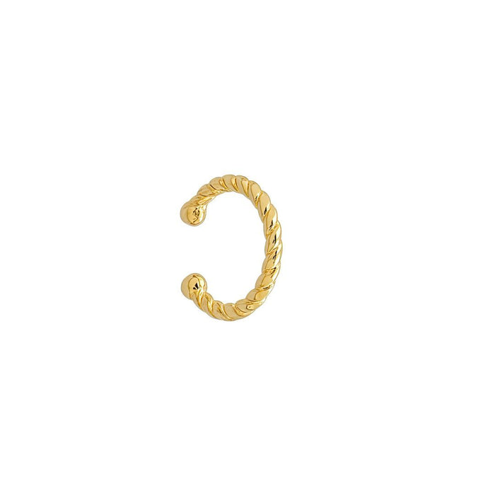 Piercing de Pressão Piuka Cecília Ondulado Folheado a Ouro 18k