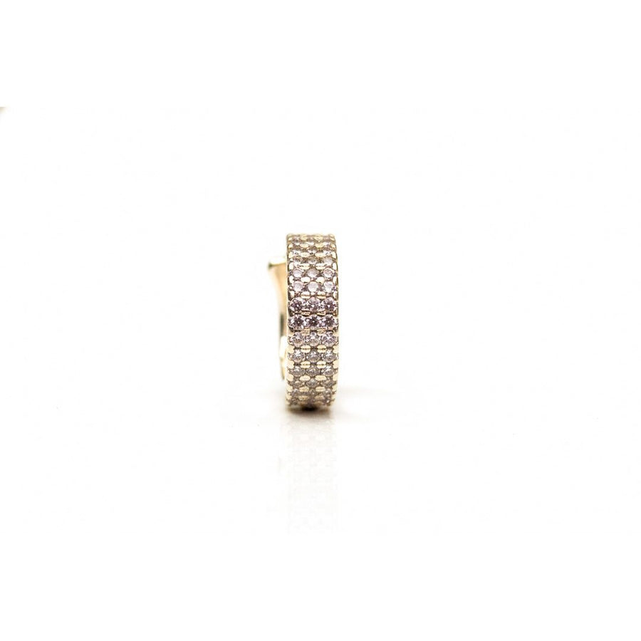 Piercing de Pressão Piuka Aurora Zircônias Folheado em Ródio Branco