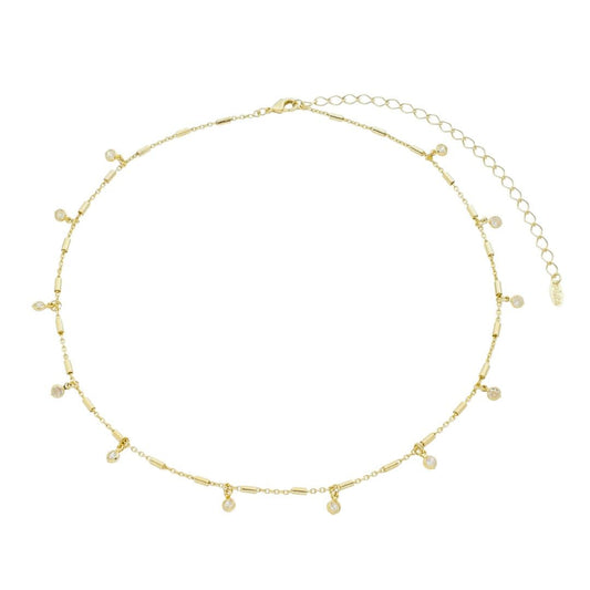 Choker Piuka Anne Zircônias Folheada a Ouro 18k