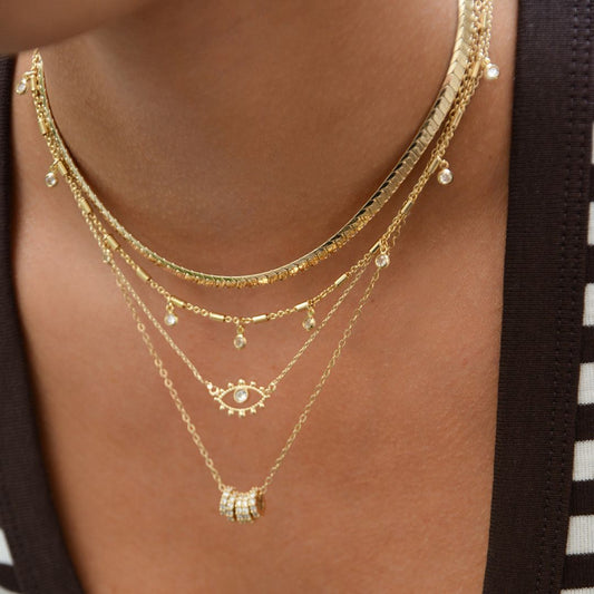 Choker Piuka Anne Zircônias Folheada a Ouro 18k