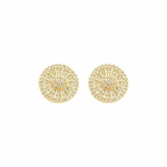 Brinco Piuka Mariah Pizza Zircônias Folheado a Ouro 18k