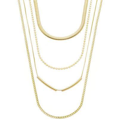 Mix de Colares Cecilia Folheado a Ouro 18k