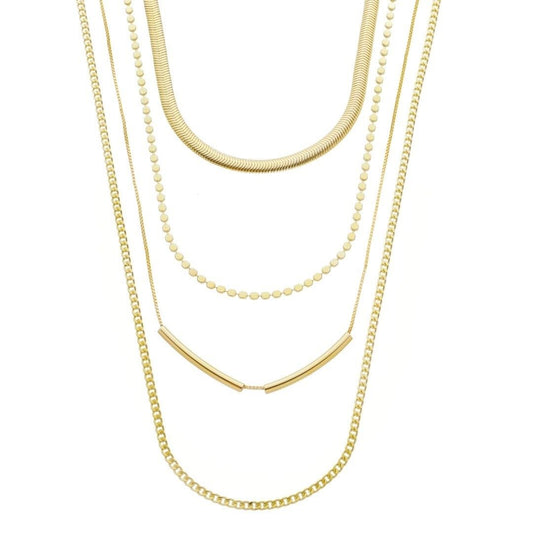 Mix de Colares Cecilia Folheado a Ouro 18k