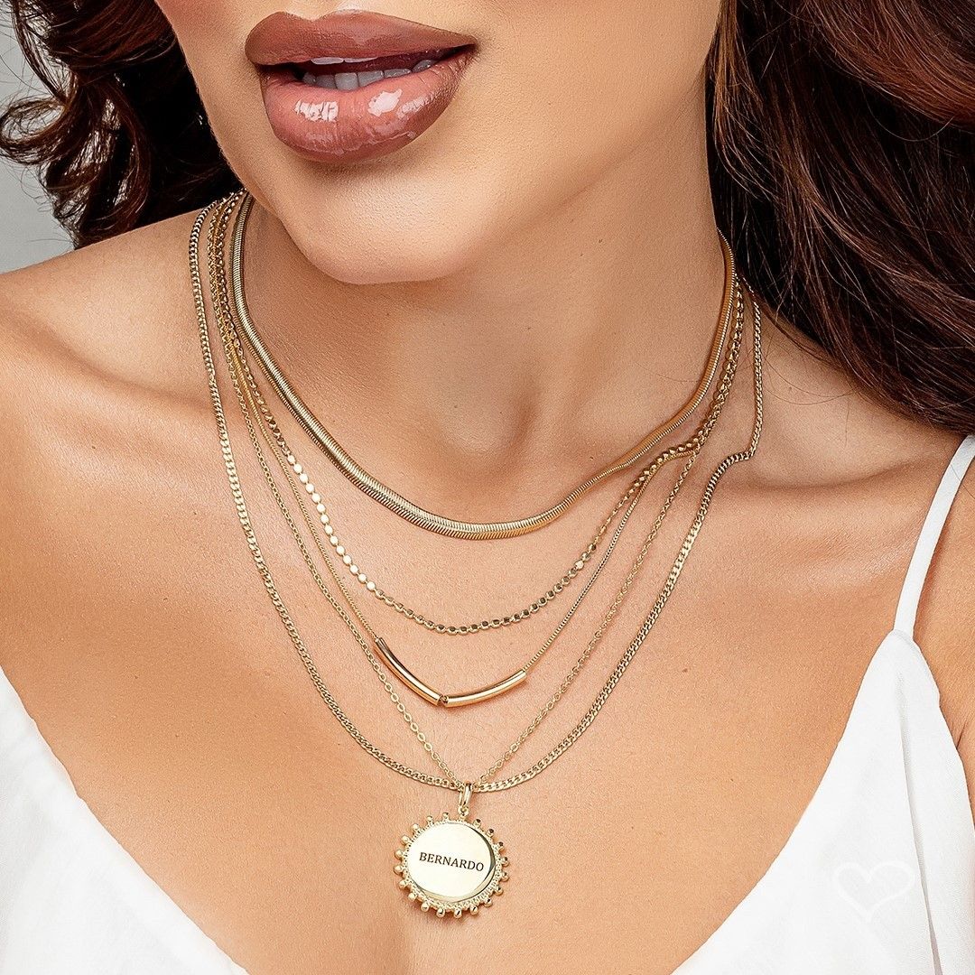 Mix de Colares Cecilia Folheado a Ouro 18k