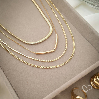 Mix de Colares Cecilia Folheado a Ouro 18k