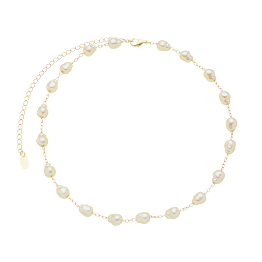 Choker Piuka Megan Pérolas Folheada a Ouro 18k