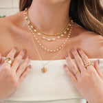 Choker Piuka Megan Pérolas Folheada a Ouro 18k