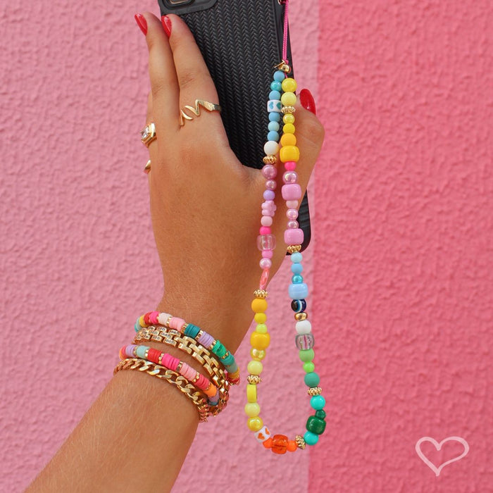 Phone Strap Piuka Carol Multicolorido