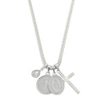 Colar Feminino Serena Amuletos Folheado em Ródio Branco