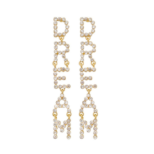 Brinco  Dream Strass Dourado