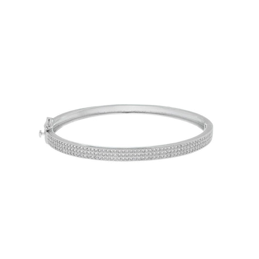 Bracelete Piuka Ayla Zircônias Folheado em Ródio Branco