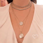 Choker Piuka Dakota Elos Português Folheado em Ródio Branco