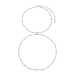 Pulseira de Mão Maya Palitos Folheada em Ródio Branco