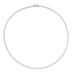Colar Riviera Eugene 45 cm Zircônias Prata 925 Banhado em Ródio Branco