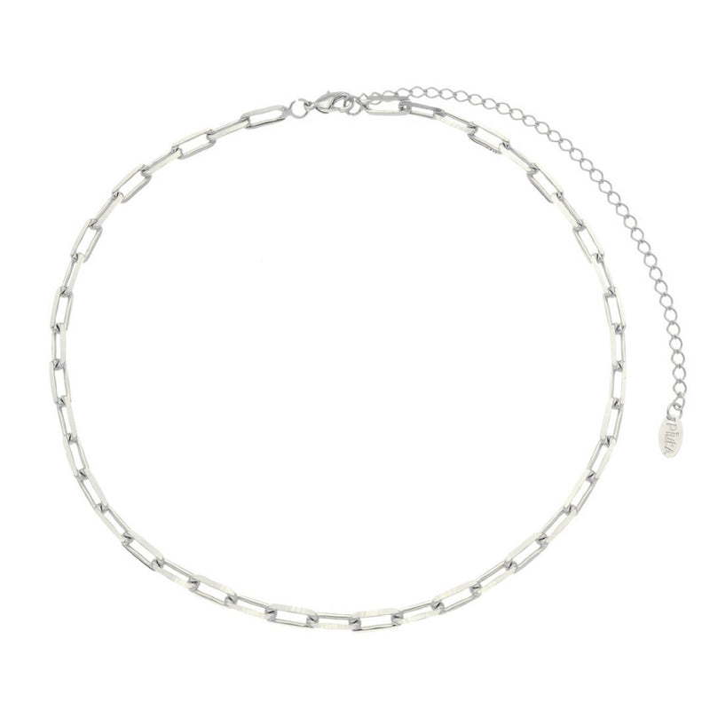 Choker Miley Folheada em Ródio Branco