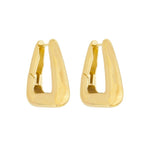 Brinco Argola Triangular Emily G Folheado a Ouro 18k