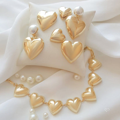 Colar de Coração Marina Folheado a Ouro 18k