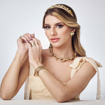 Brinco de Coração Luisa G Folheado a Ouro 18k