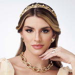 Brinco de Coração Luisa G Folheado a Ouro 18k