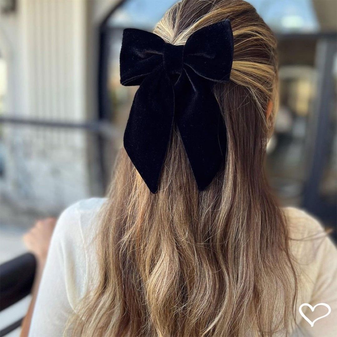 Laço de Cabelo Nat Veludo Alemão Preto