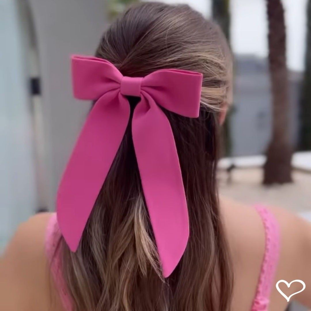 Laço de Cabelo Nat Crepe Rosa