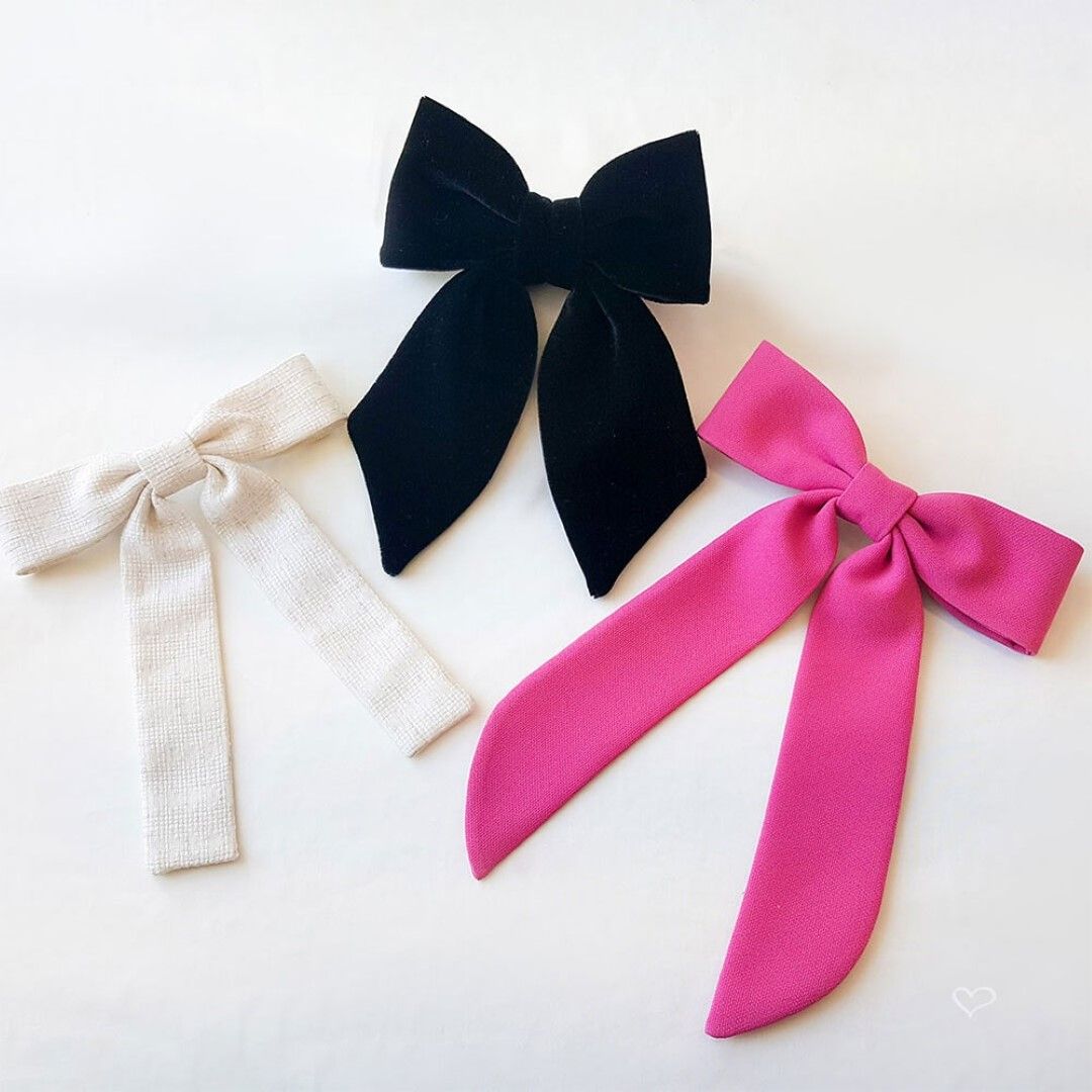 Laço de Cabelo Nat Crepe Rosa