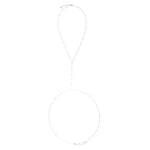 Body Chain Piuka Dua Bolinhas Folheado em Ródio Branco